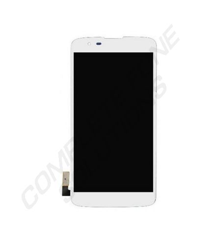 LG K350N K8 LCD Screen With Digitiser & Frame - White