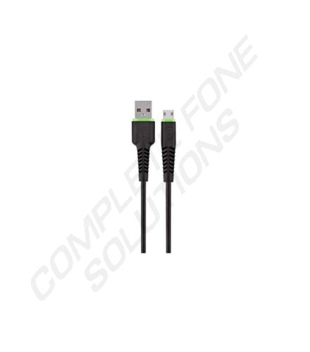 Budi Reversible Reinforced Micro USB Cable (1.2m) - Black