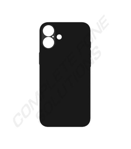 iPhone 16 Slim Gel Case With Camera Cut Outs - Black